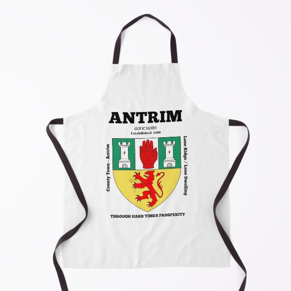 Aperçu de l'œuvre Blason du comté d'Antrim, Irlande, traduction et plus encore créée et vendue par REAL IRISH GIFTS.