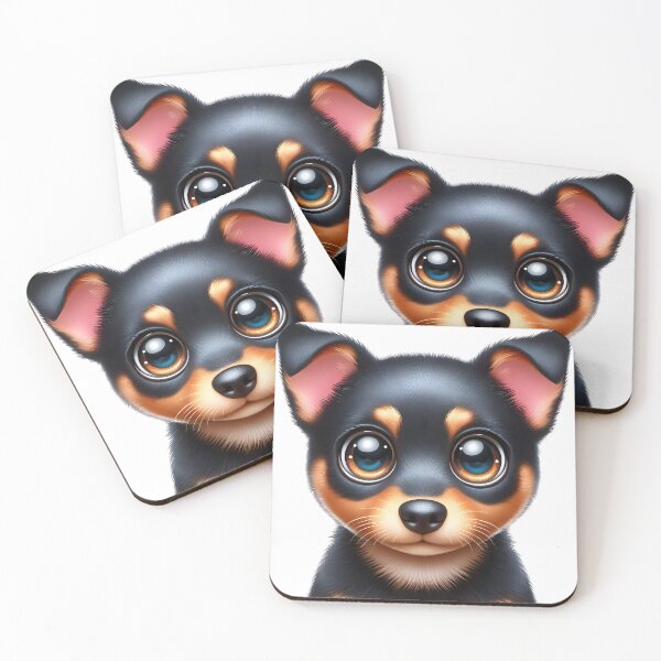 Item preview, Cute Lancashire Heeler Puppy with Big Eyes designed and sold by Delamoon.