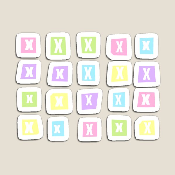 Item preview, Pastel colour letter block X pack designed and sold by Words-Artist.