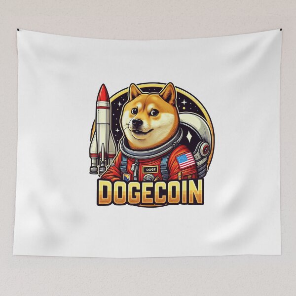 Item preview, Dogecoin To The Moon Rocket  designed and sold by GalaxyGraffiti.