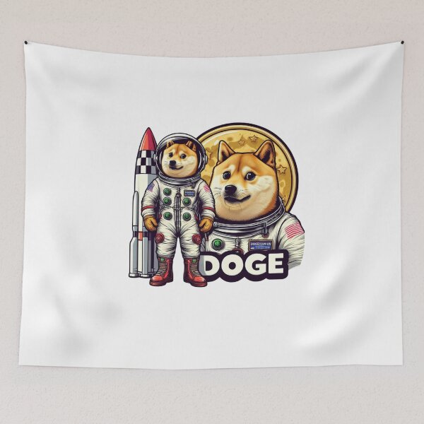 Item preview, Dogecoin To The Moon Rocket  designed and sold by GalaxyGraffiti.