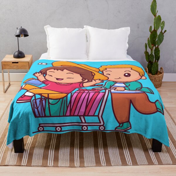 Item preview, Cute Couple Shopping Adventure: Vector Cartoon Icon for Holiday Bliss designed and sold by hjian8219.