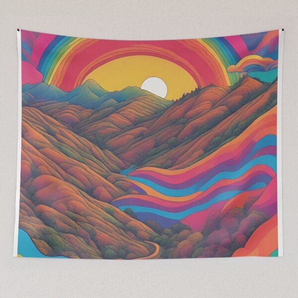 Item preview, Psychodelic Sunrise Modern View designed and sold by CyberArtistOne.