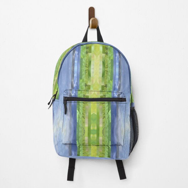 Item preview, Sky Leaf Mirror Photo Stripes - Abstract Gradient - Nature Photography - Blue Green Abstract Cloudy Skies and Botanicals designed and sold by SageFolio.