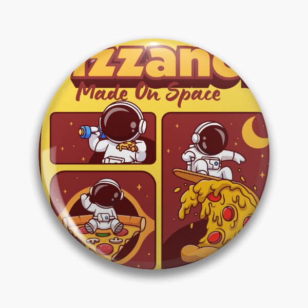 Item preview, Cute Astronaut Pizza Adventure: Vector Cartoon Icon for Cosmic Cravings designed and sold by hjian8219.
