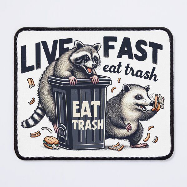 Item preview, Live Fast Eat Trash designed and sold by clintang.