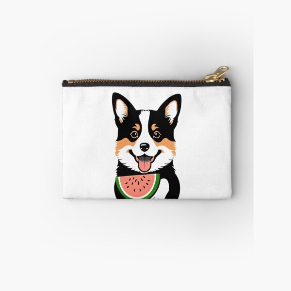 Item preview, Super cute Corgi dog eating watermelon designed and sold by Sparkdesigner2.