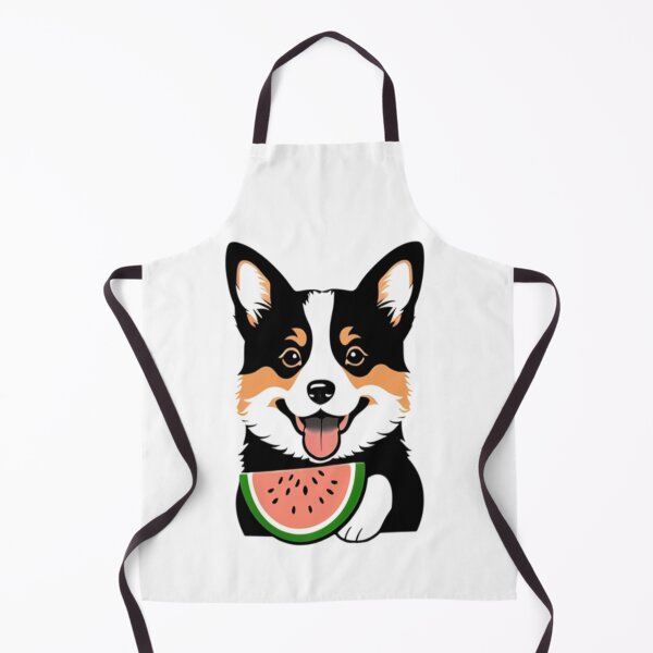 Item preview, Super cute Corgi dog eating watermelon designed and sold by Sparkdesigner2.