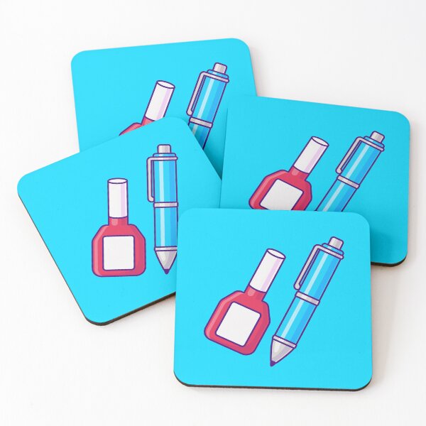 Item preview, Creative Corrections: Cartoon Vector Icon of Pen & Correction Fluid designed and sold by hjian8219.