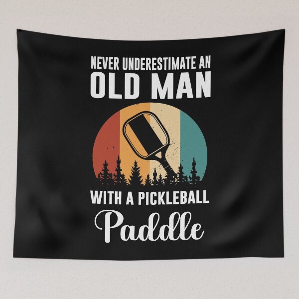 Item preview, Never Underestimate Pickleball Old Man designed and sold by ArabCorner.