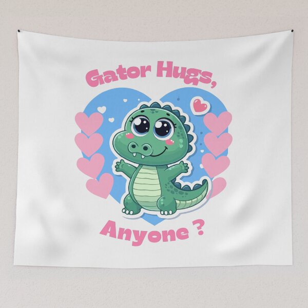Item preview, Kawaii Little Alligator Trades Hugs designed and sold by Ruthrasankar.