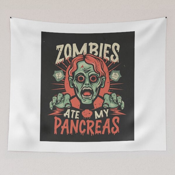 Item preview, Zombies ate my pancreas sticker, T1D Diabetic diabetes awareness, diabetes awareness gift sticker, funny Diabetic gift designed and sold by Footy Frenzy.