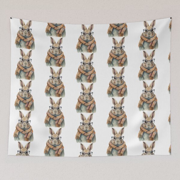 Item preview, Hipster bunny designed and sold by LionessLove.