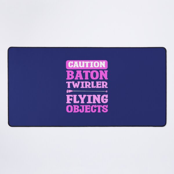 Item preview, Baton Twirling Caution Baton Twirler Flying Objects designed and sold by caloudiaminart.