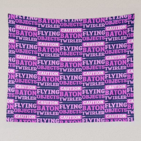 Item preview, Baton Twirling Caution Baton Twirler Flying Objects designed and sold by caloudiaminart.