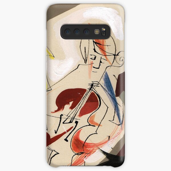 Cello and Guitar Player Musicians Painting Drawing Samsung Galaxy Snap Case