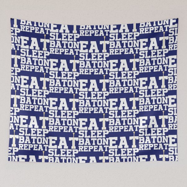 Item preview, Baton Twirling Eat Sleep Baton Repeat designed and sold by caloudiaminart.