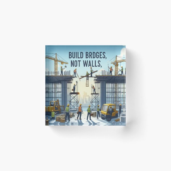 Item preview, Build Bridges, Not Walls designed and sold by MahmodArt.