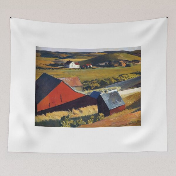 Item preview, edward hopper cobbs barn and distand house edward hopper paintings designed and sold by Amy-Hamilton.