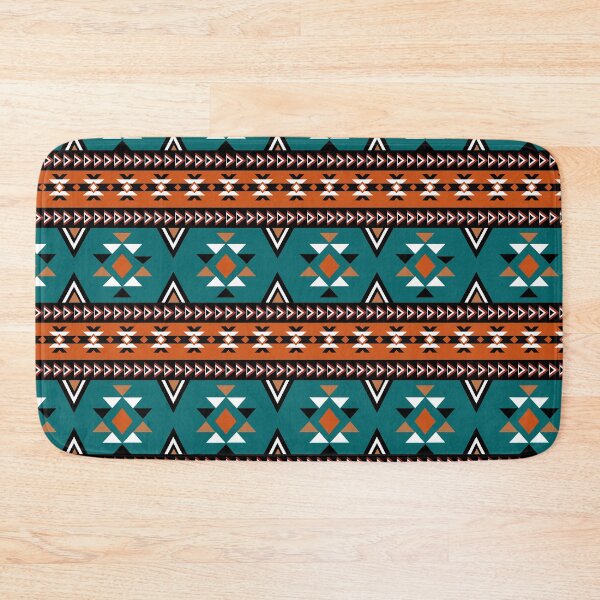 Item preview, AZTEC ELEGANCE IN TANGERINE TANGO: VIBRANT TAPESTRY OF TRIANGLE  designed and sold by BorczVisuals.