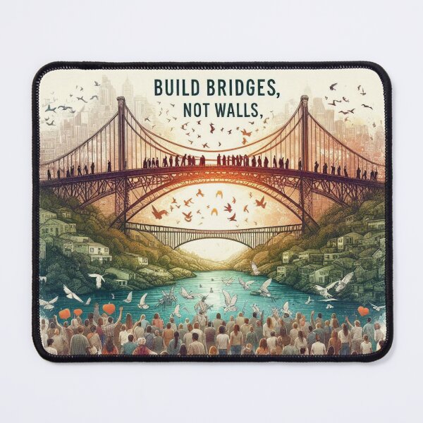 Item preview, Build Bridges, Not Walls designed and sold by MahmodArt.