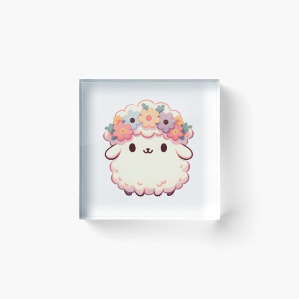 Artikelvorschau, Fuffy Sheep with Flowers Crown entworfen und verkauft von UmbrellaStudio1.