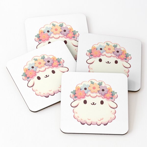 Item preview, Fuffy Sheep with Flowers Crown designed and sold by UmbrellaStudio1.