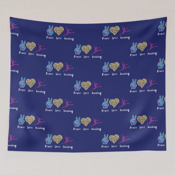 Item preview, Baton Twirling Love Peace Twirling Leopard Baton Twirling designed and sold by caloudiaminart.