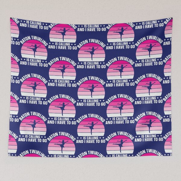 Item preview, Baton Twirling Is Calling Retro Twirler designed and sold by caloudiaminart.