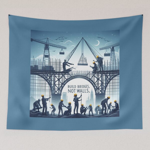 Item preview, Build Bridges, Not Walls designed and sold by MahmodArt.