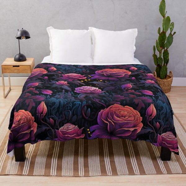 Item preview, ROSES IN THE NIGHT GARDEN: THE SUBTLETY OF PINK AGAINST A DARK CANVA designed and sold by BorczVisuals.