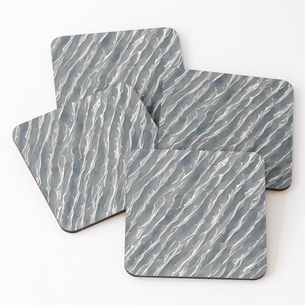 Item preview, Pattern of chrome colored waves designed and sold by CreativeSparkzz.