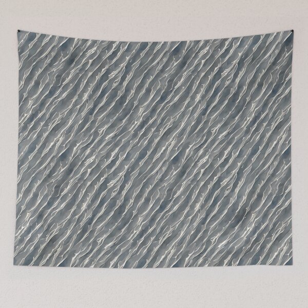 Item preview, Pattern of chrome colored waves designed and sold by CreativeSparkzz.