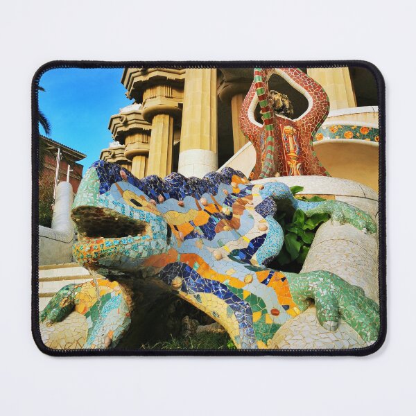 Item preview, Dragon Statue at Park Guell in Barcelona (vertical) designed and sold by Barcelona Gifts.