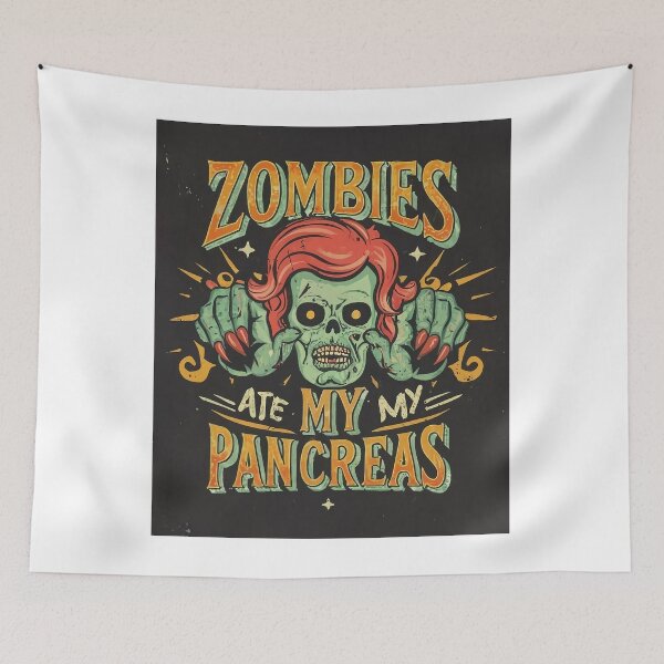 Item preview, Zombies ate my pancreas sticker, T1D Diabetic diabetes awareness, diabetes awareness gift sticker, funny Diabetic gift designed and sold by Footy Frenzy.