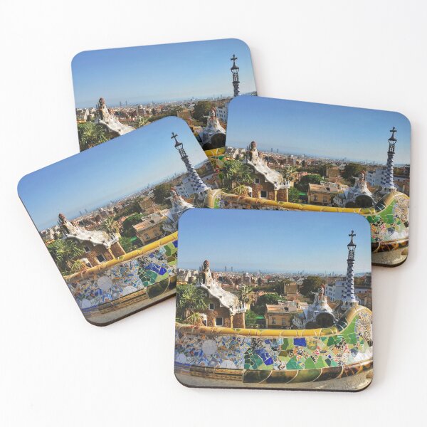 Item preview, Mosaic Terraces at Park Guell in Barcelona designed and sold by Barcelona Gifts.