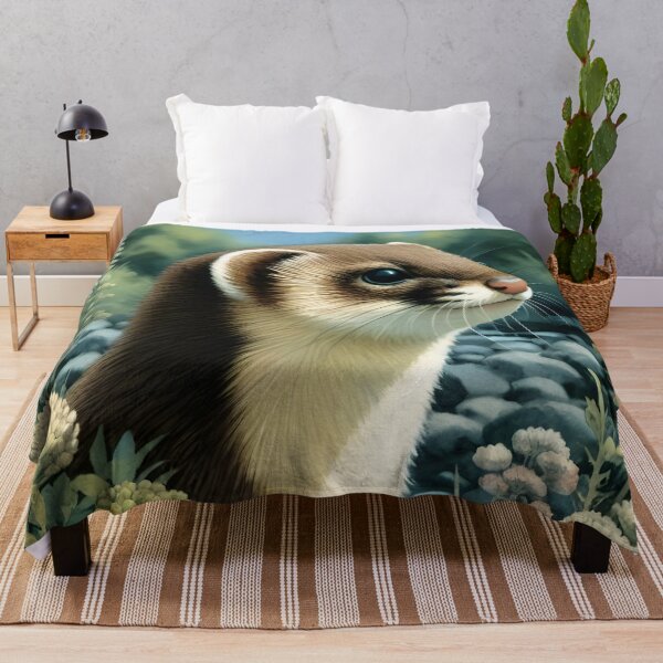 Item preview, Japanese weasel animal art designed and sold by RubisLeaf.