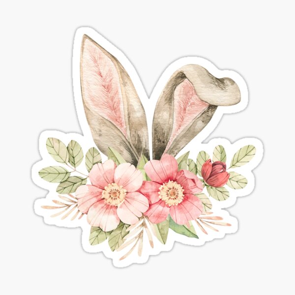 Aperçu de l'œuvre Oreilles de lapin de couronne de fleurs créée et vendue par LionessLove.