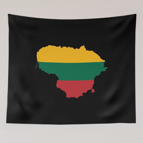 Item preview, Flag Map of Lithuania designed and sold by feether-store.