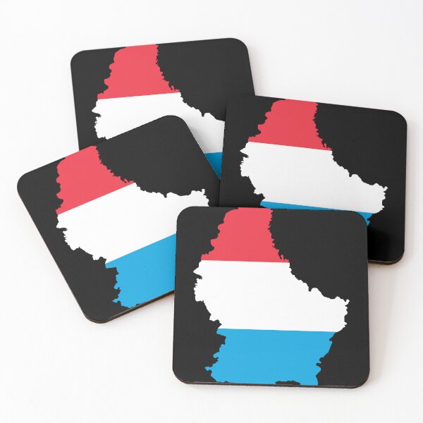 Item preview, Flag Map of Luxembourg designed and sold by feether-store.
