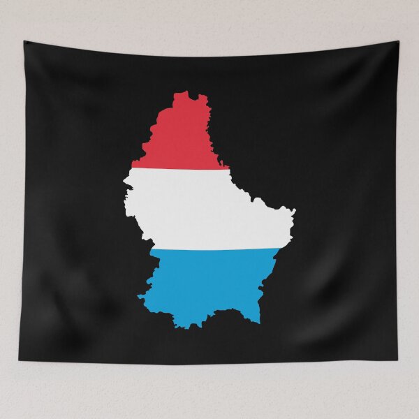Item preview, Flag Map of Luxembourg designed and sold by feether-store.
