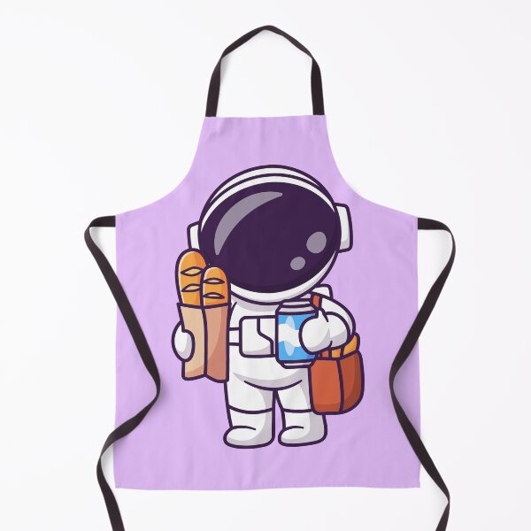 Item preview, Cute Astronaut Grocery Run: Vector Cartoon Icon Blending Science and Food designed and sold by hjian8219.