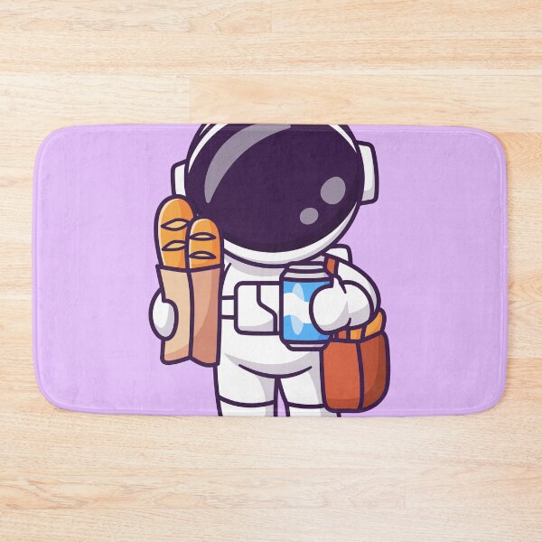 Item preview, Cute Astronaut Grocery Run: Vector Cartoon Icon Blending Science and Food designed and sold by hjian8219.