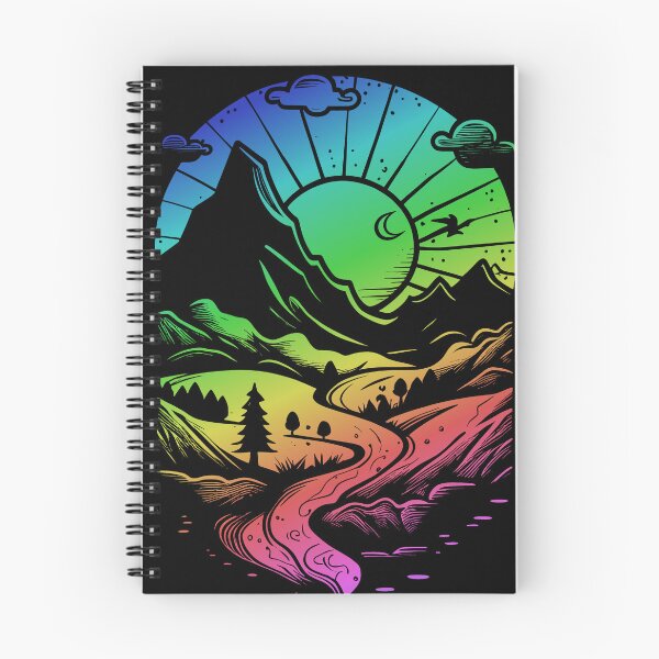 Item preview, Landscape image in colorful gradient colors designed and sold by randrdesign.