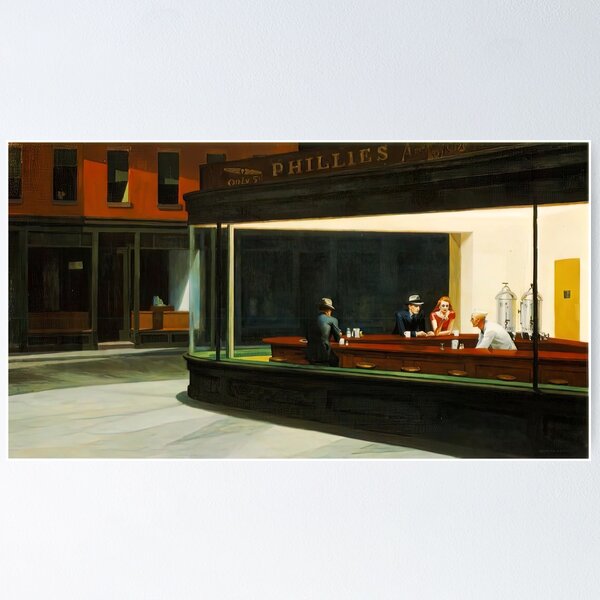 Item preview, nighthawks edward hopper artwork edward hopper paintings  designed and sold by Amy-Hamilton.