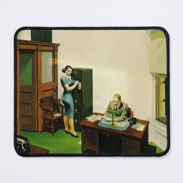 Aperçu de l'œuvre bureau la nuit par edward hopper créée et vendue par Amy-Hamilton.
