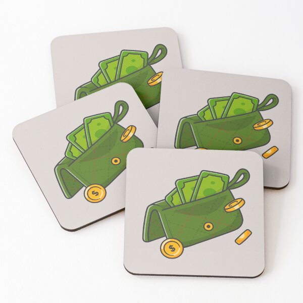 Item preview, Financial Harmony: Cartoon Vector Icon of Wallet and Money designed and sold by hjian8219.