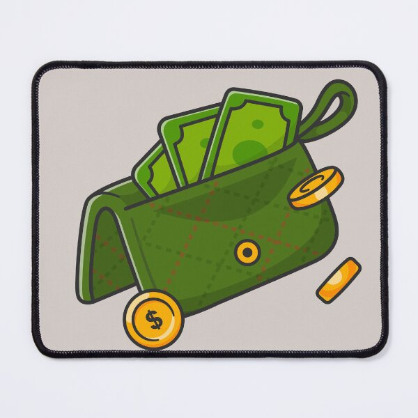 Item preview, Financial Harmony: Cartoon Vector Icon of Wallet and Money designed and sold by hjian8219.
