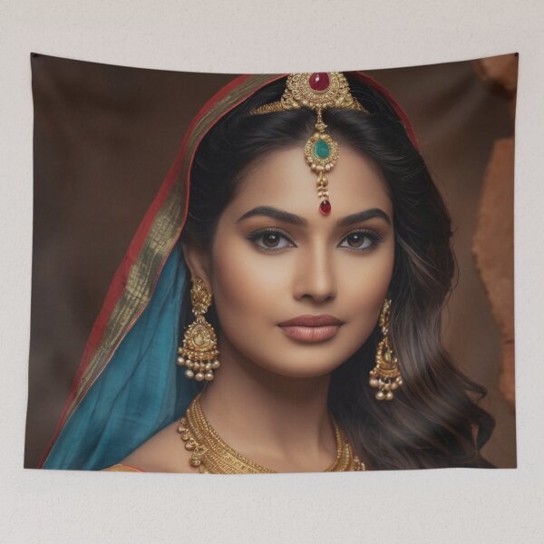 Item preview, Veiled Elegance | Anxious Indian Princess designed and sold by Rothnaric.
