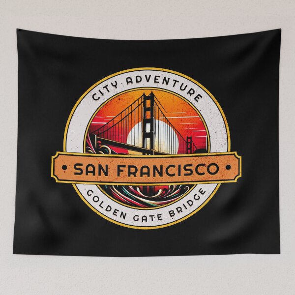 Item preview, Golden Gate Bridge San Francisco Circle Design designed and sold by RedDesignSyc.